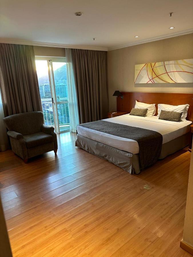 Flat Com Vista Panoramica -15- Na Barra Da Tijuca - Estacionamento Gratuito - Frigobar - Ar Condicionado - Piscina - Academia - Balsa Para Praia Gratis - Varanda - Vista Parcial Mar E Lagoa Rio de Janeiro Exterior foto